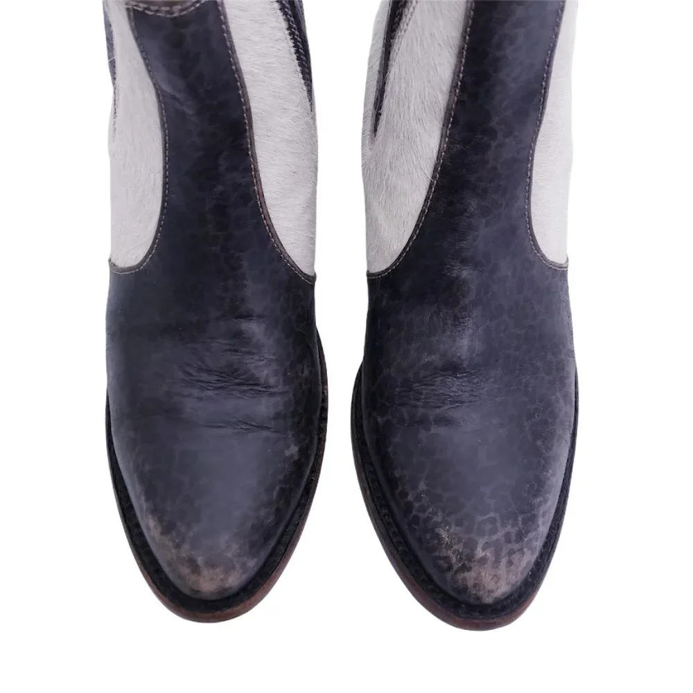 FREEBIRD BY STEVEN LASSO LEOPARD HAIRCALF BOOTIES - Picture 9 of 15